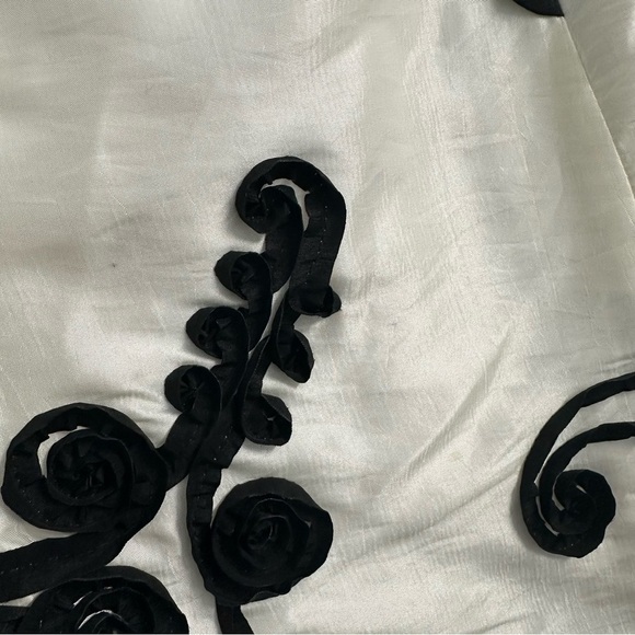 Jessica McClintock Dress Strapless Tulle Masquerade Monochrome Mini Size 2 - Picture 8 of 12